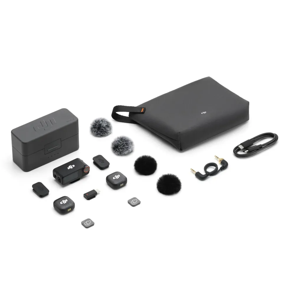 DJI Mic 3 trådlöst mikrofonkit 2 TX + 1 RX + laddningsfodral