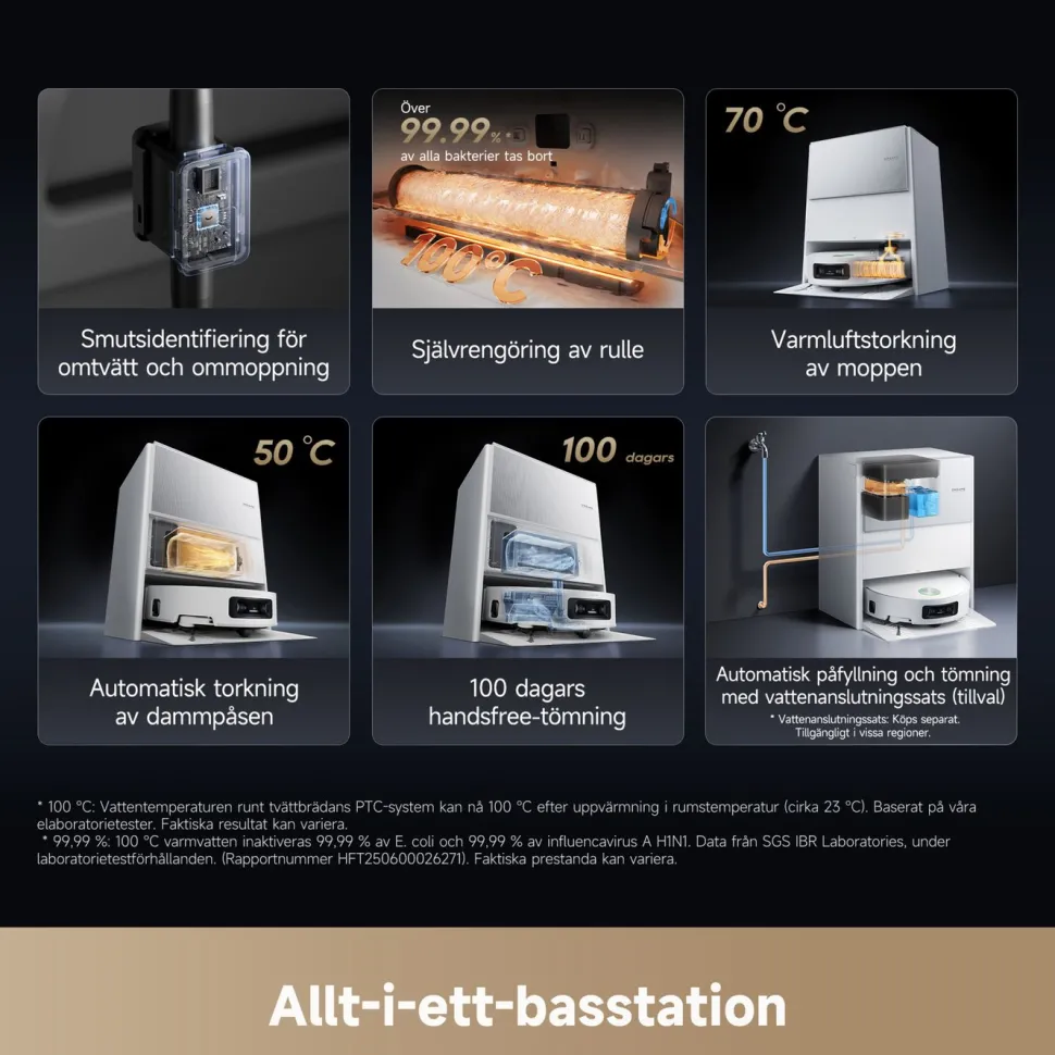Dreame Aqua10 Ultra Roller robotdammsugare med basstation