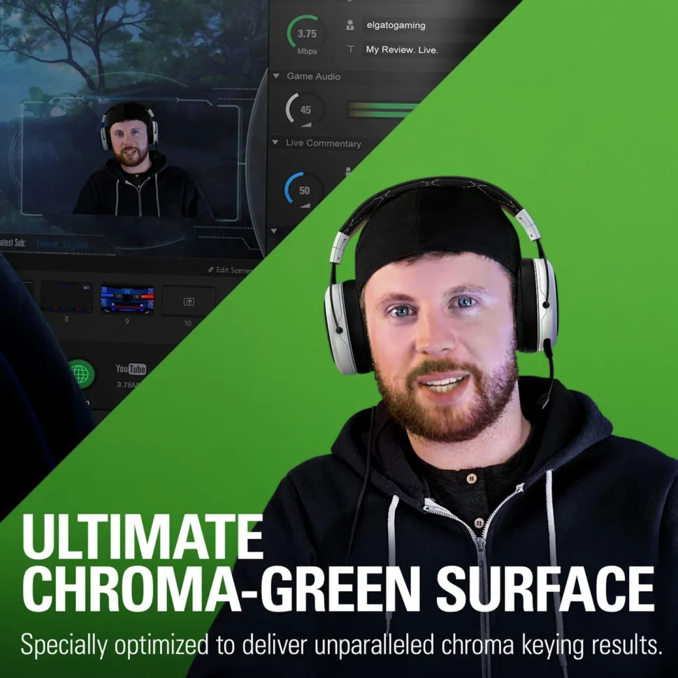 Elgato Greenscreen med hopfällbart stativ