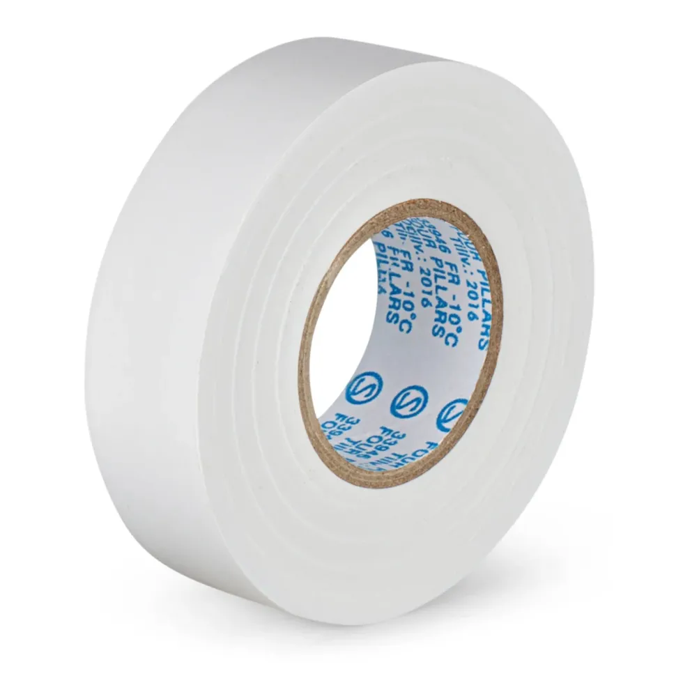 Eltejp 19 mm x 20 m Vit