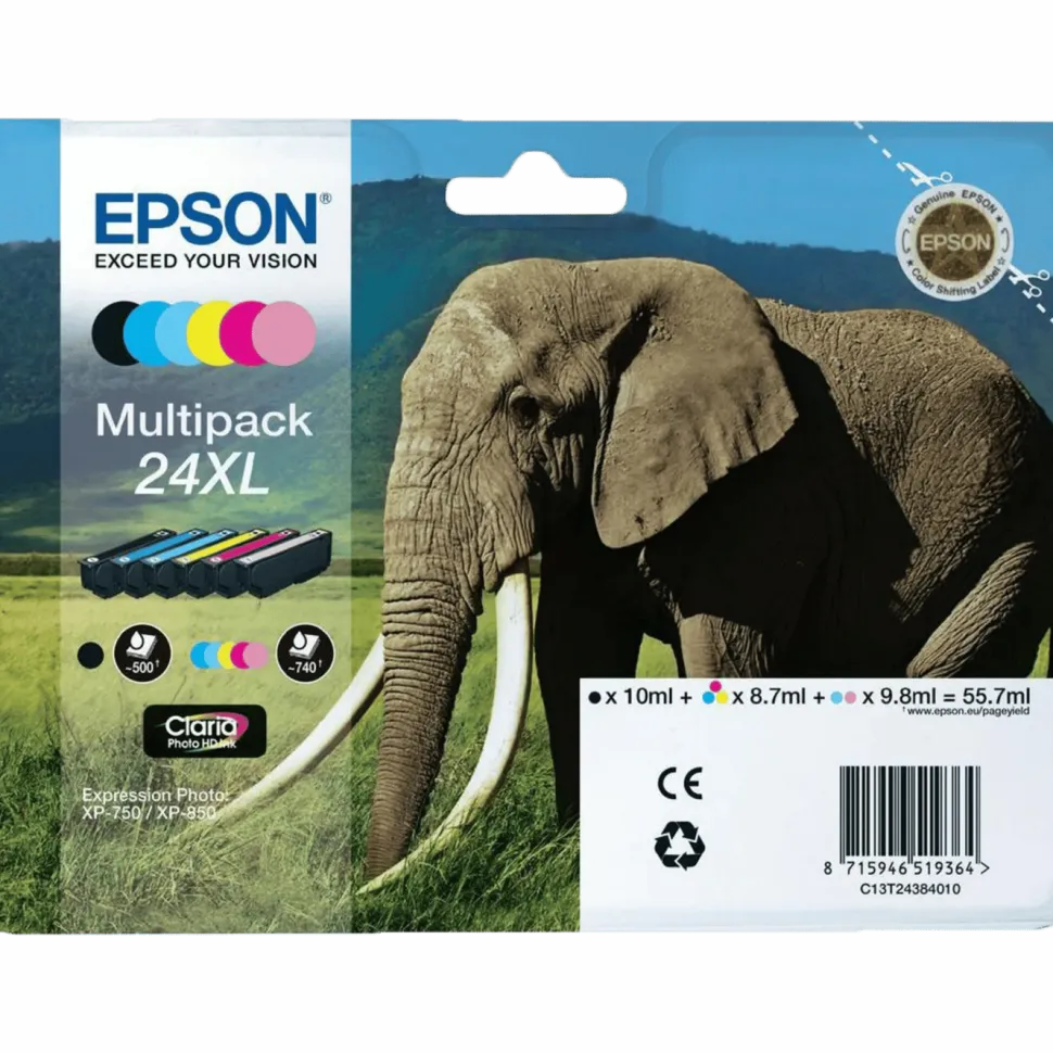 Epson T2438 Bläckpatroner XL 6-pack