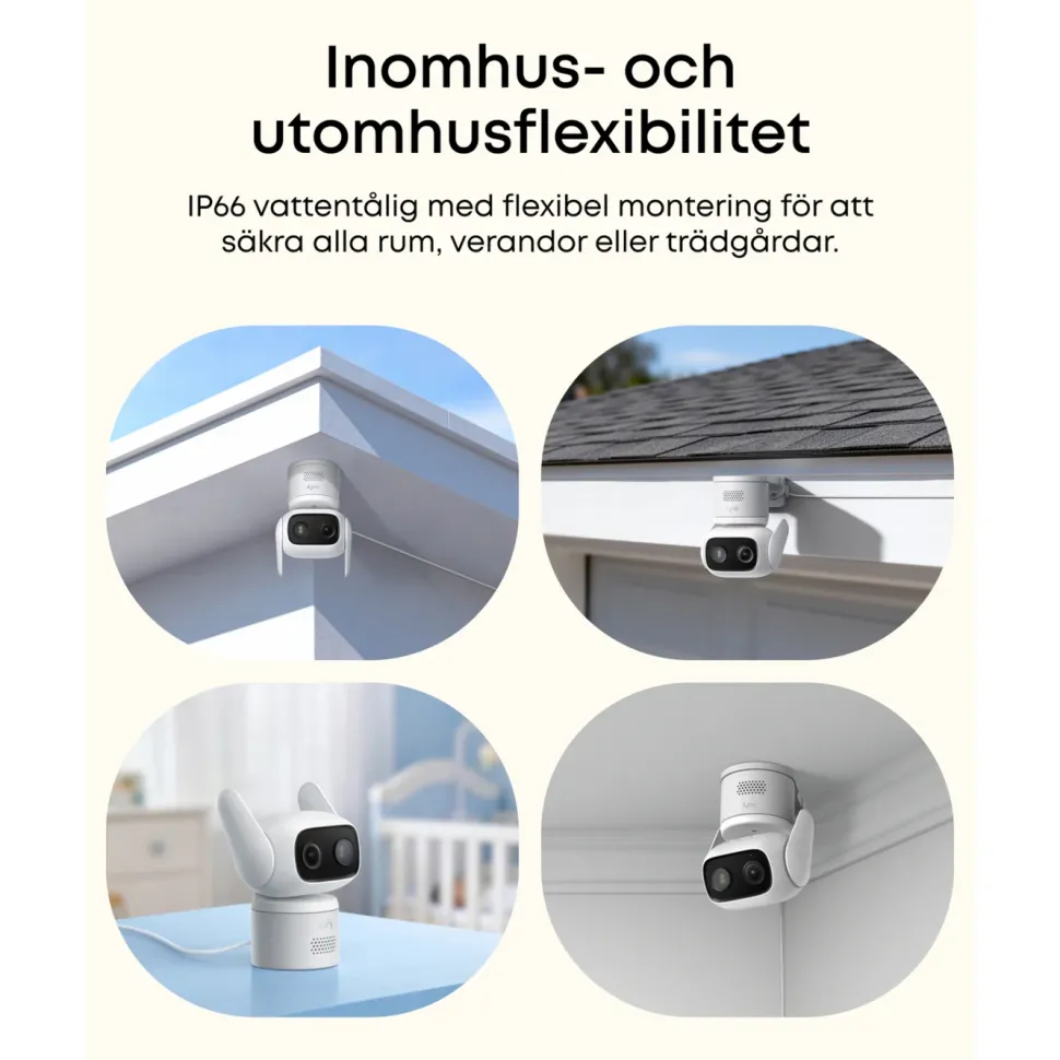 Eufy C31 Övervakningskamera med 360° panorering Vit