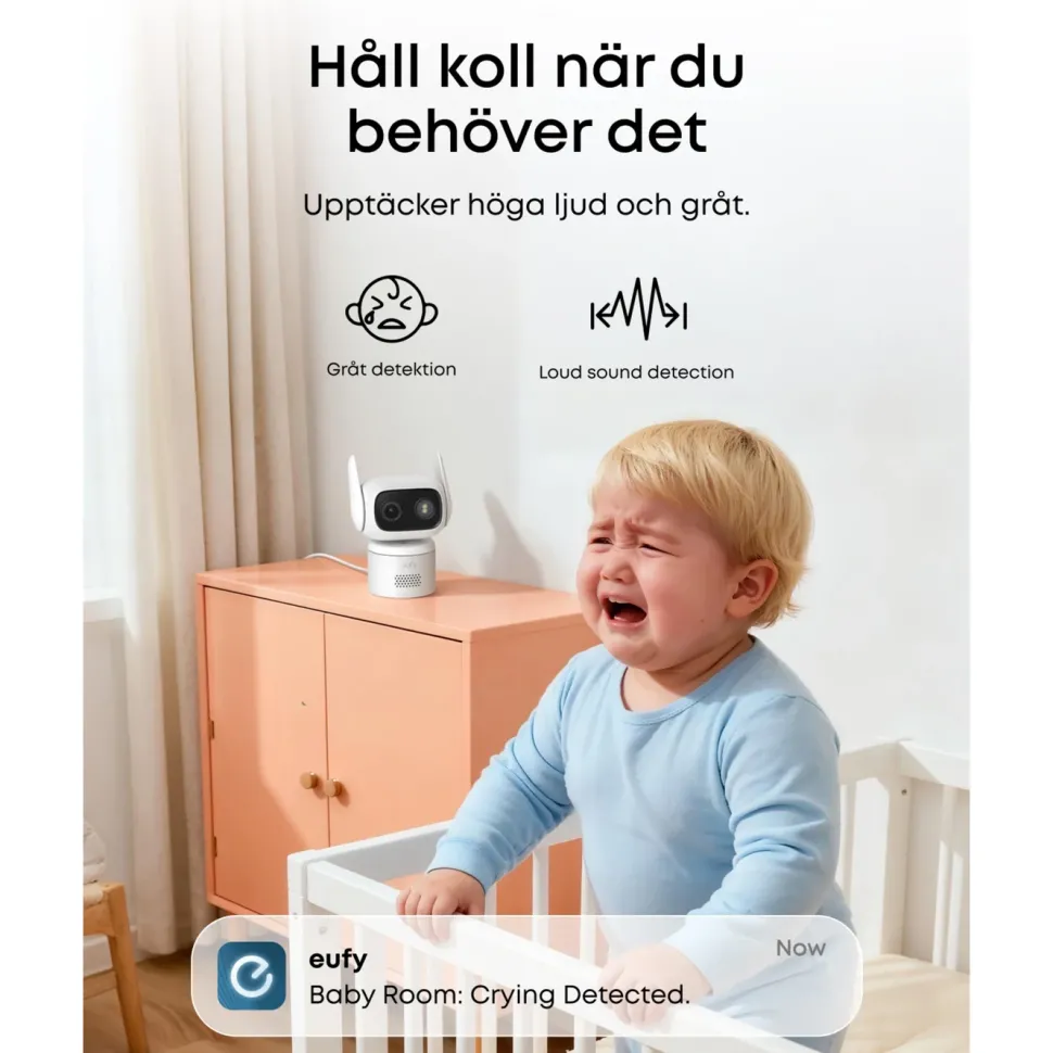 Eufy C31 Övervakningskamera med 360° panorering Vit