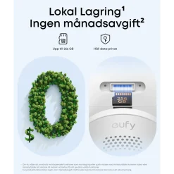 Eufy C31 Övervakningskamera med 360° panorering Vit