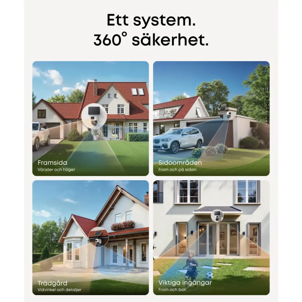 Eufy eufyCam S4 Övervakningssystem med solpanel 2-pack