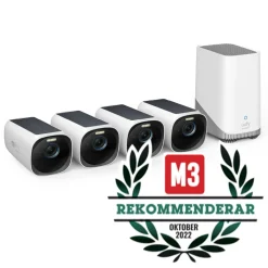 Eufy eufyCam 3 Övervakningssystem med solpanel 4-pack