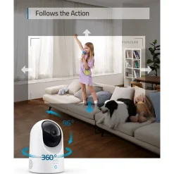 Eufy Indoor Cam 2K Pan & Tilt Övervakningskamera inomhus