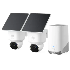 Eufy SoloCam E42 4K-övervakningskamera 2-pack med HomeBase S380
