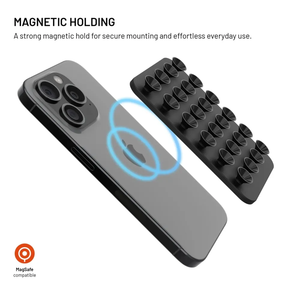 Fixed MagMate MagSafe sugkoppshållare med magnetfäste Svart