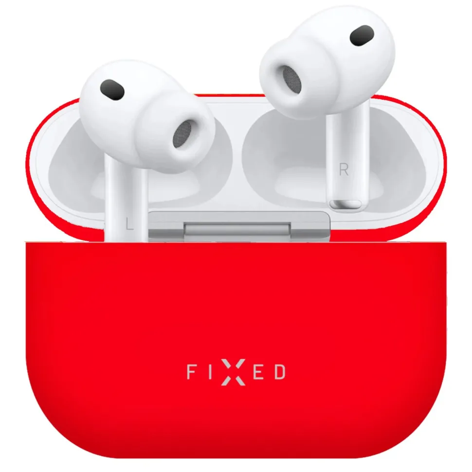 Fixed Silky Silikonfodral för Apple AirPods Pro 3 Röd