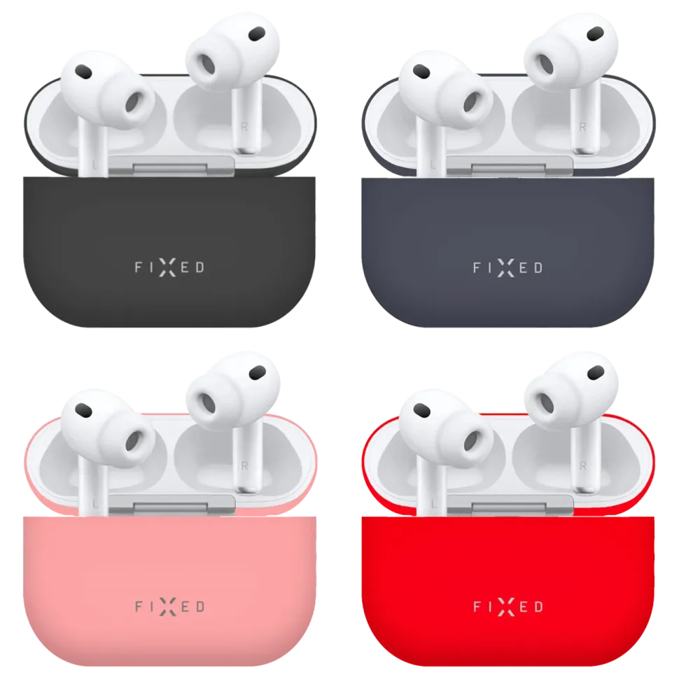 Fixed Silky Silikonfodral för Apple AirPods Pro 3 Blå