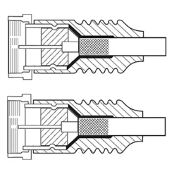 F-kabel Vit 2,5 m