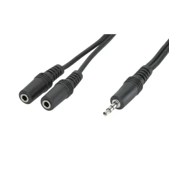 Förgreningskabel för 3,5 mm-kontakt Svart