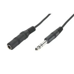 Förlängningskabel 6,3 mm 5 m