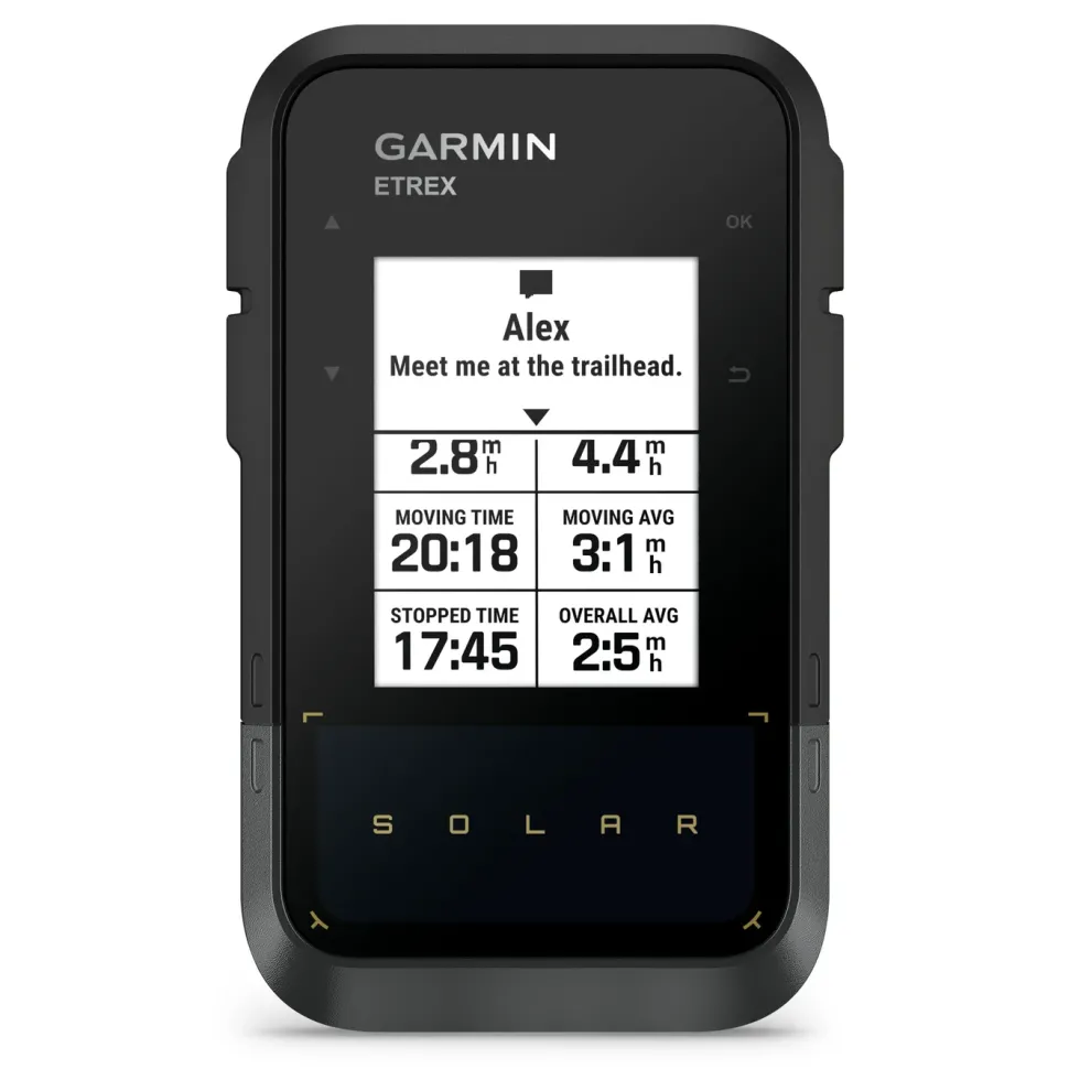 Garmin eTrex Solar GPS-navigator med solenergiladdning