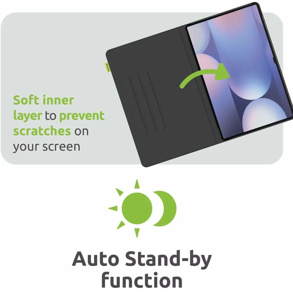 Gecko Covers Cactus Folio – fodral till Samsung Galaxy Tab A11/A9 8,7" Svart
