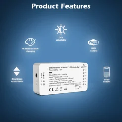 Gledopto RGB+CCT Wifi-controller för LED-list