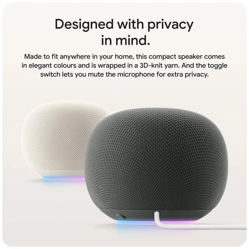 Google Home Speaker smart högtalare med Gemini Porcelain