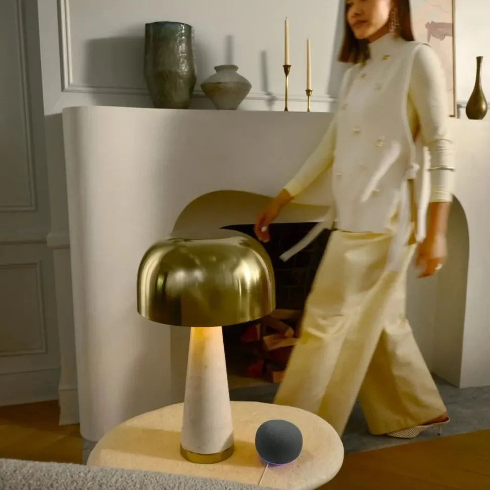 Google Home Speaker smart högtalare med Gemini Porcelain