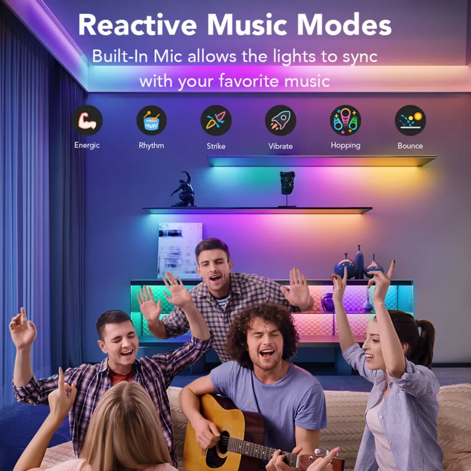 Govee RGBIC LED-list med Wi-fi och Bluetooth 5 m