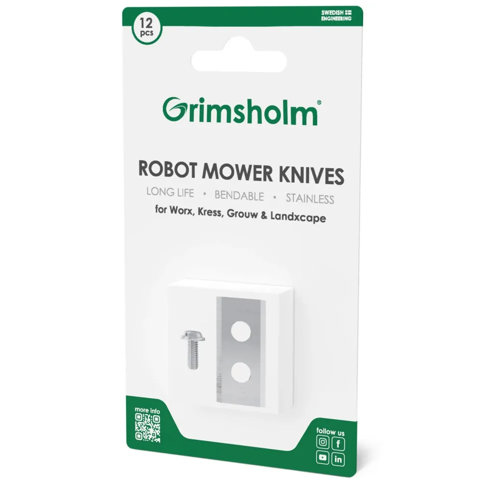 Grimsholm Robotgräsklipparknivar till Worx Landroid 12-pack