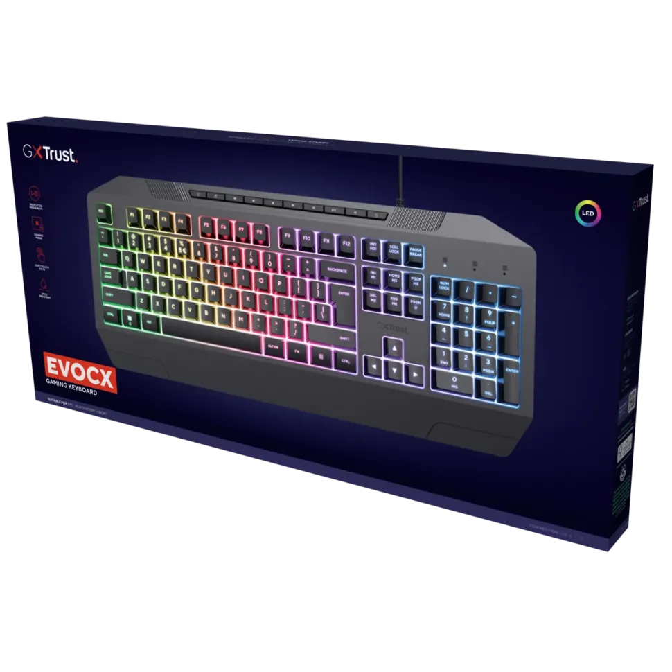 GXTrust GXT 836 Evocx RGB Gamingtangentbord