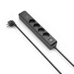 Hama Grenuttag med USB-C/A 65 W PD 4 uttag