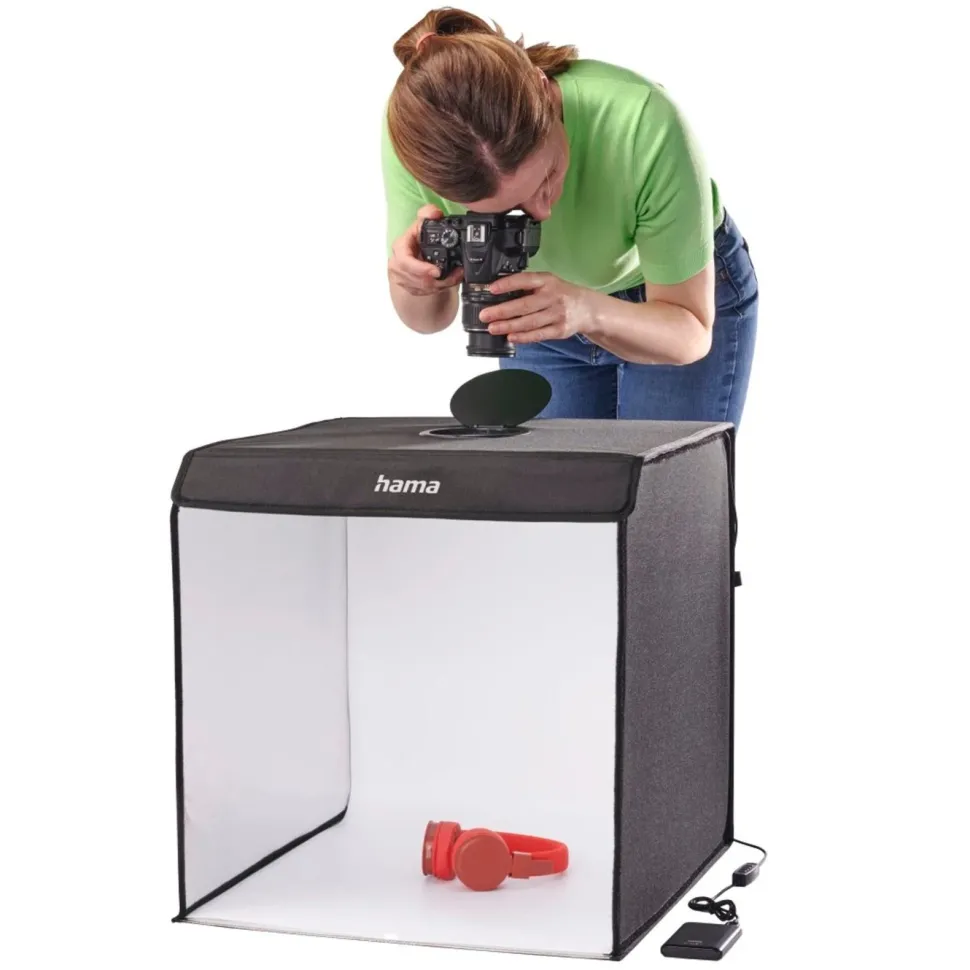 Hama Mini-fotostudio ToGo med LED-ringljus