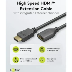 HDMI-förlängningskabel 4K/60 Hz 3 m