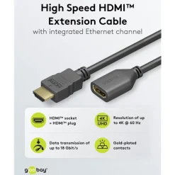 HDMI-förlängningskabel 4K/60 Hz 5 m