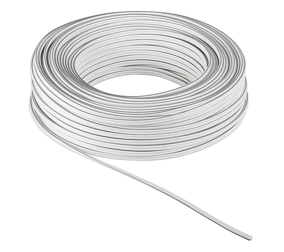 Högtalarkabel 4 mm² Vit 50 m