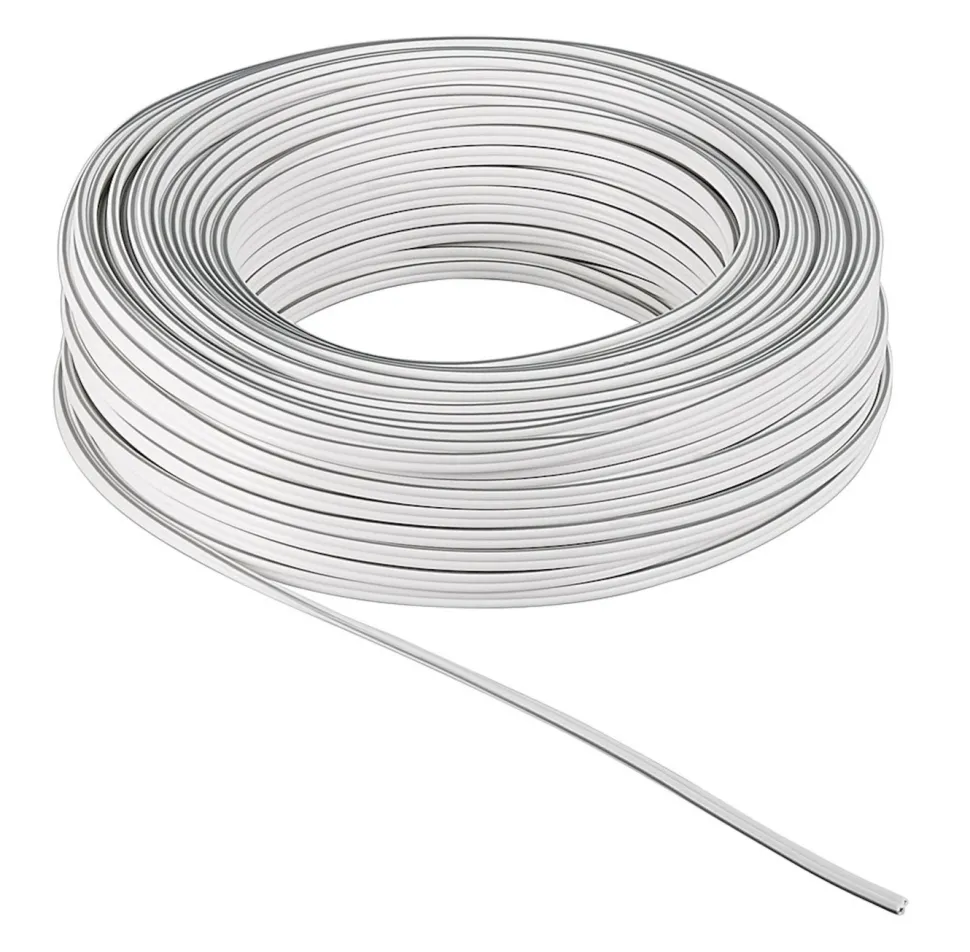 Högtalarkabel OFC 2,5 mm² Vit 50 m