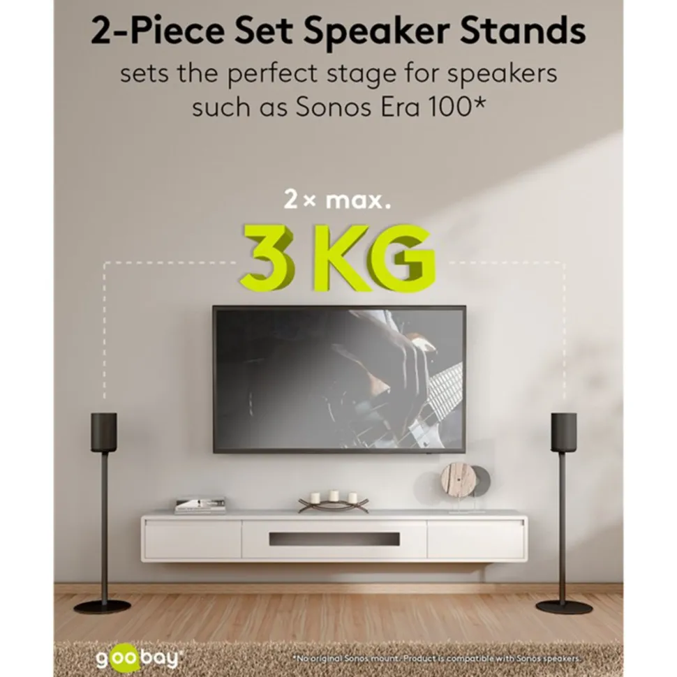 Högtalarställ för Sonos Era 100 2-pack Svart