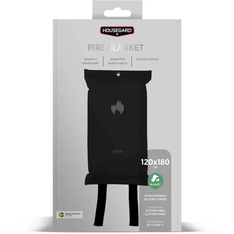 Housegard Brandfilt Design Edition 120x180 cm Svart