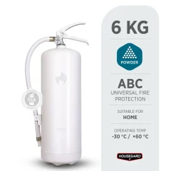 Housegard Brandsläckare Design Edition med pulver 6 kg Vit