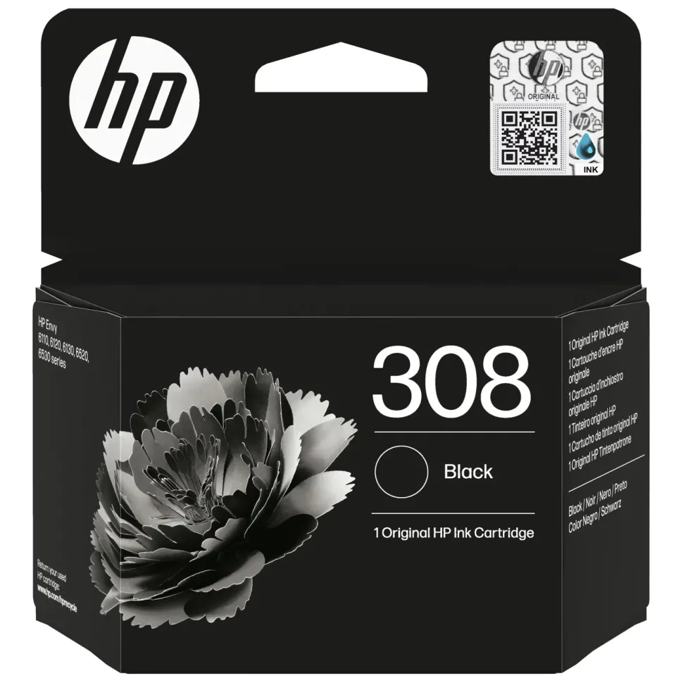 HP 308 Svart bläckpatron