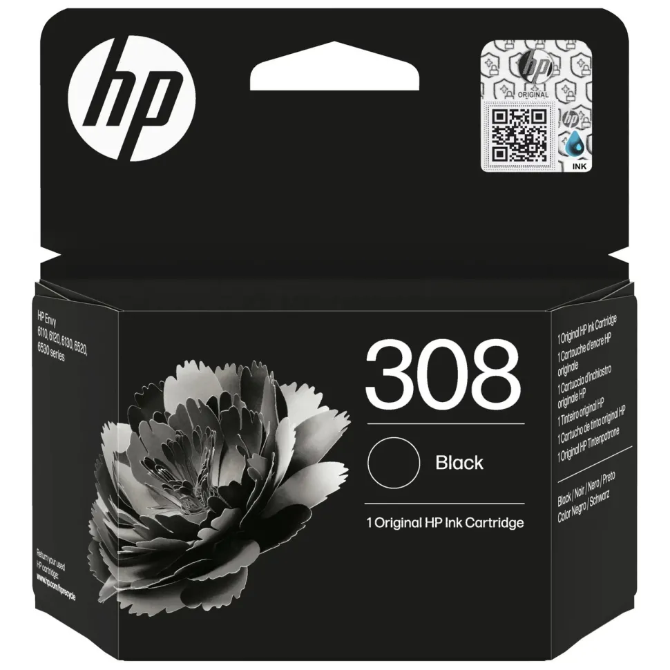 HP 308 Svart bläckpatron