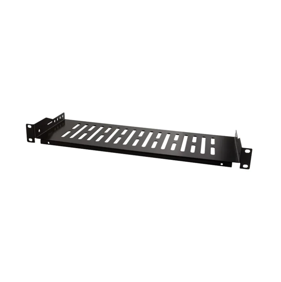 19"-hylla Svart 1U