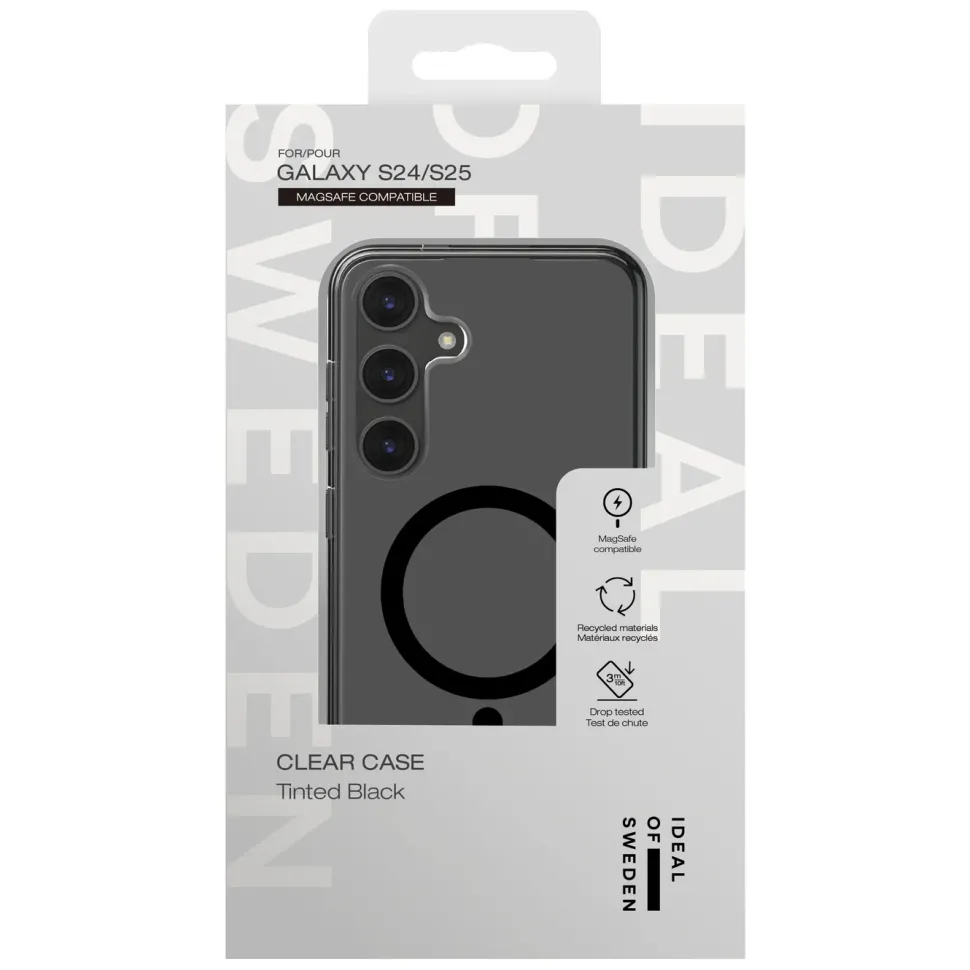 IDEAL OF SWEDEN Clear MagSafe Case – mobilskal till Galaxy S24/S25 Tinted Black