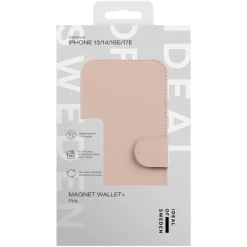 IDEAL OF SWEDEN Magnet Wallet+ - plånboksfodral till iPhone 13, 14 och 16e Pink