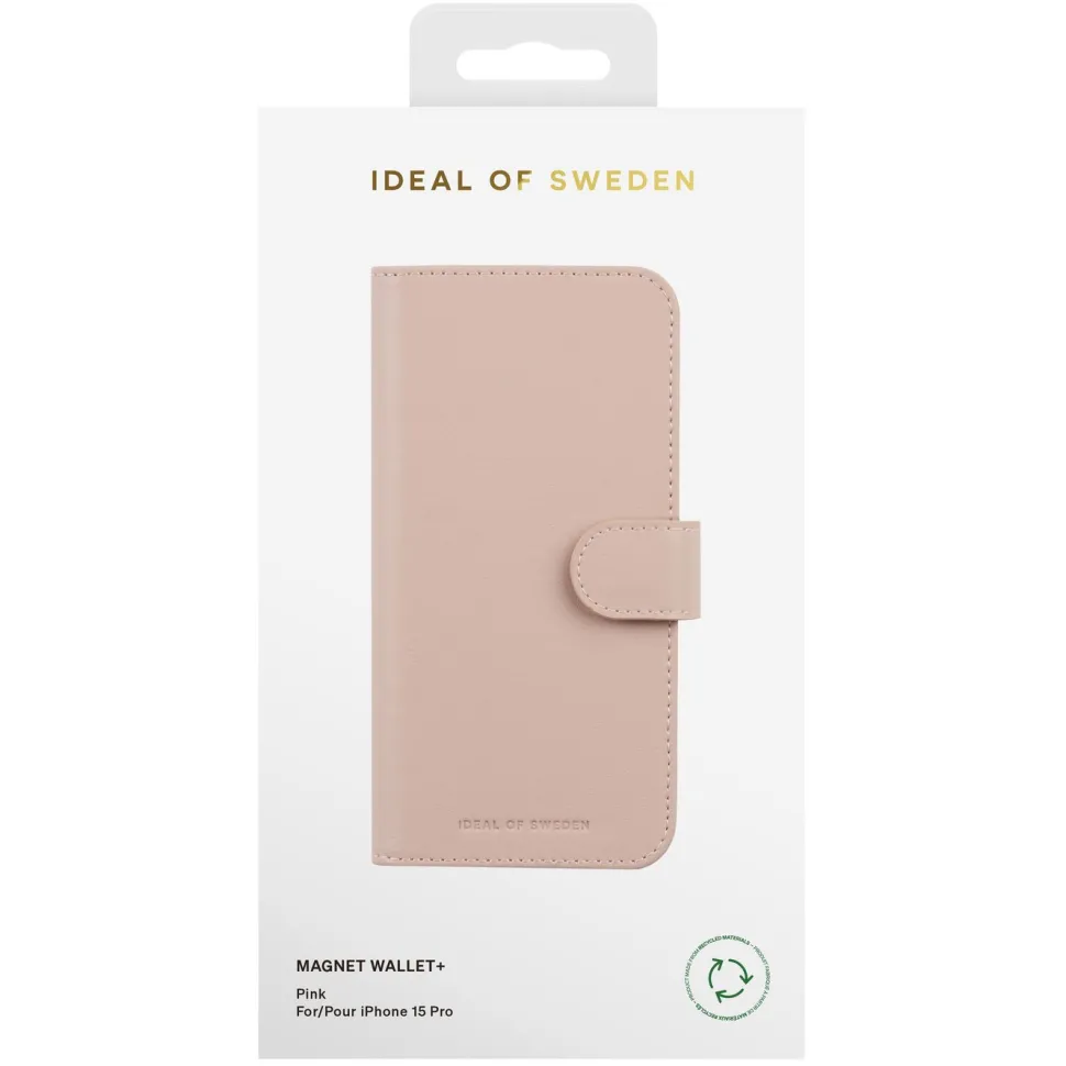 IDEAL OF SWEDEN Magnet Wallet+ för iPhone 15 Pro Rosa