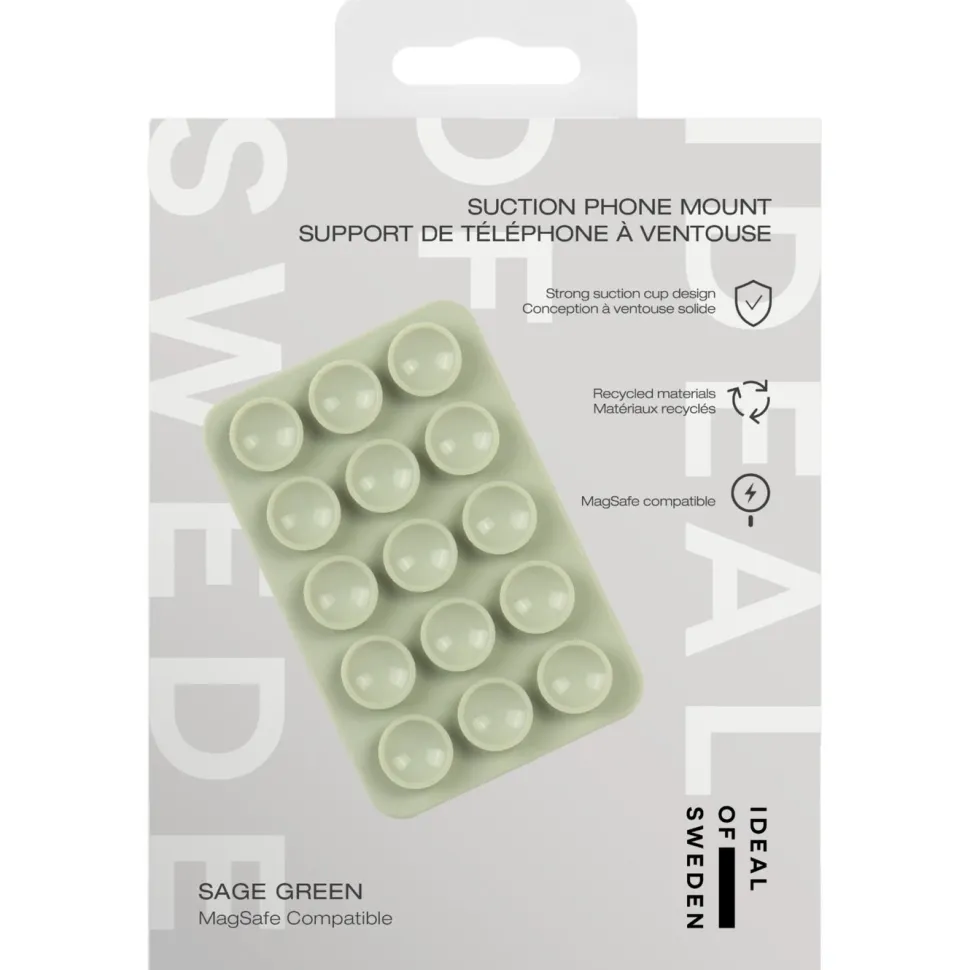 IDEAL OF SWEDEN MagSafe Suction Phone Mount – mobilhållare med sugfäste Sage Green