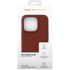 IDEAL OF SWEDEN Silikonskal för iPhone 15 Pro Dark Amber