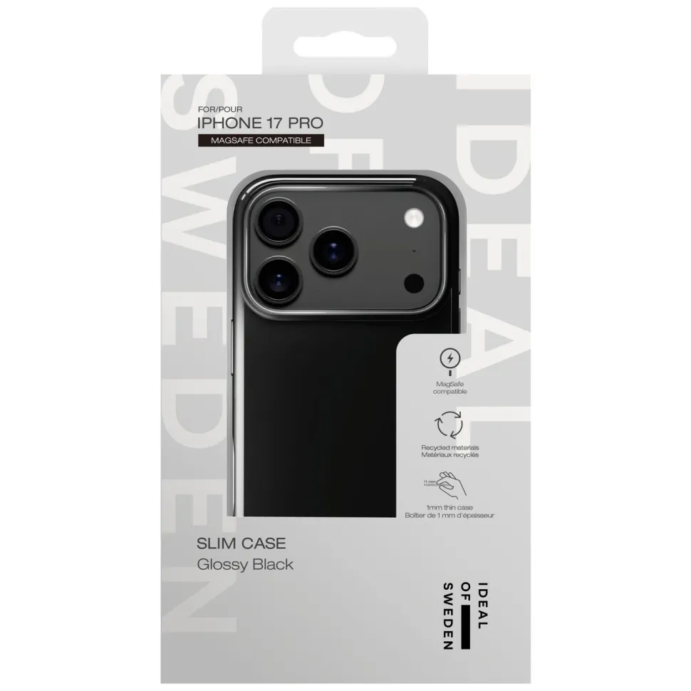 IDEAL OF SWEDEN Slim MagSafe Case – mobilskal till iPhone 17 Pro Glossy Black