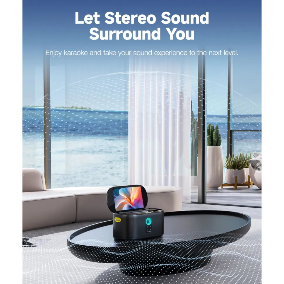 Ikarao Shell S1 Bärbar karaokemaskin med 10,1" HD-skärm