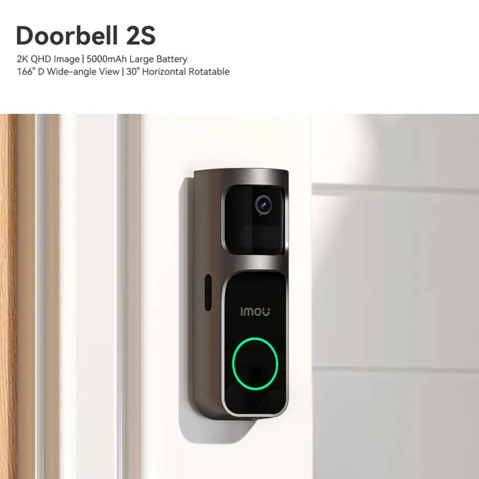 Imou Doorbell 2S 2K Trådlös videodörrklocka med ringklocka