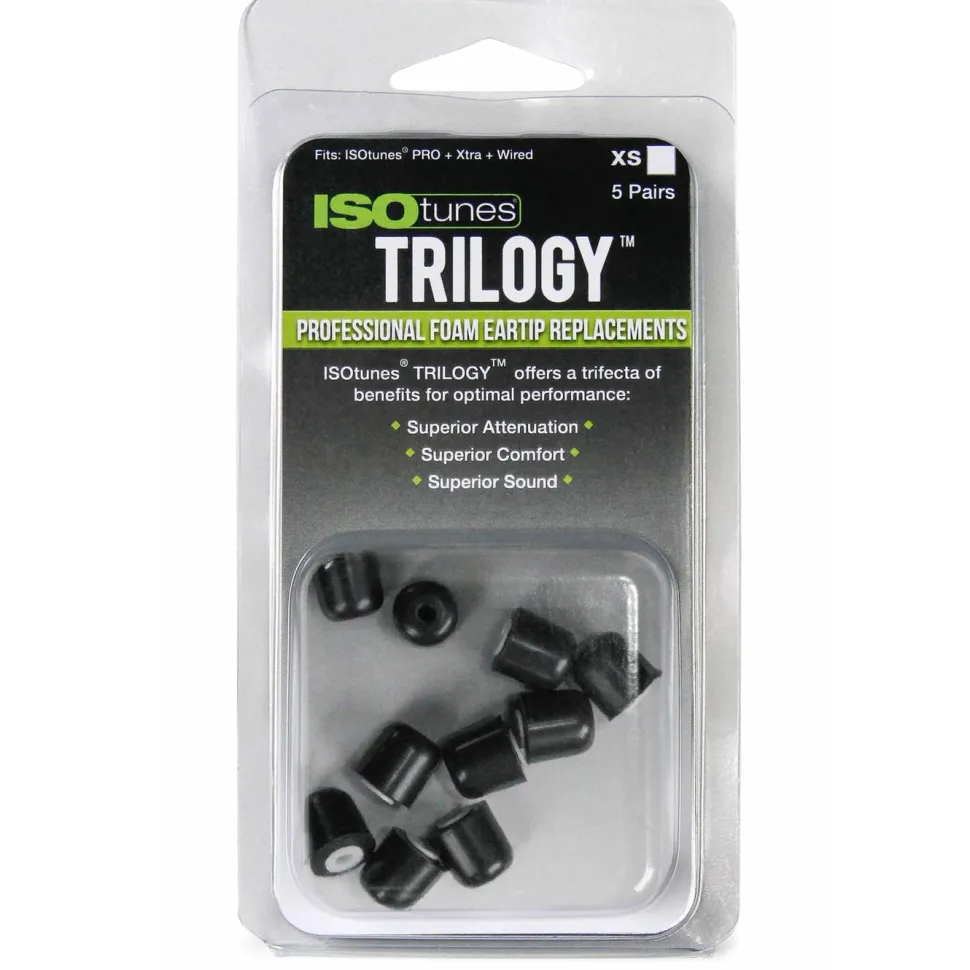 Isotunes Skumgummikuddar 5-pack XS