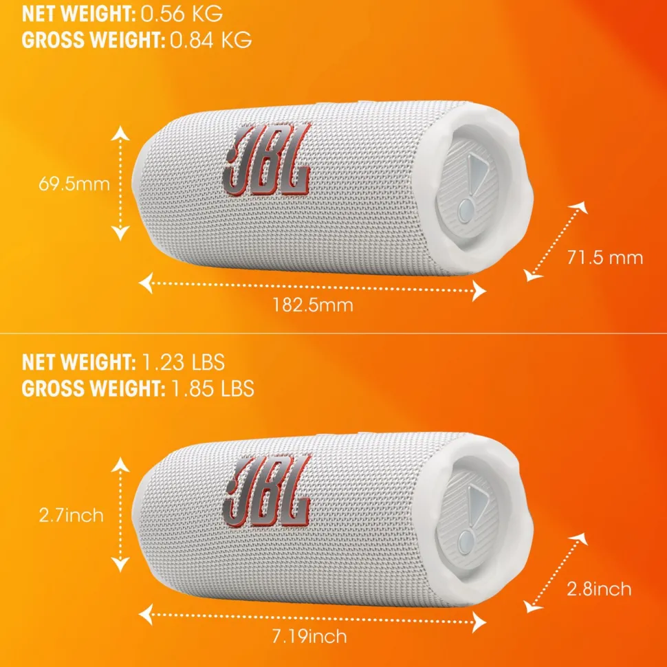 JBL Flip 7 Portabel trådlös högtalare Vit