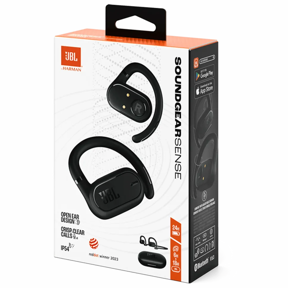 JBL Soundgear Sense trådlösa open-ear-hörlurar Svart