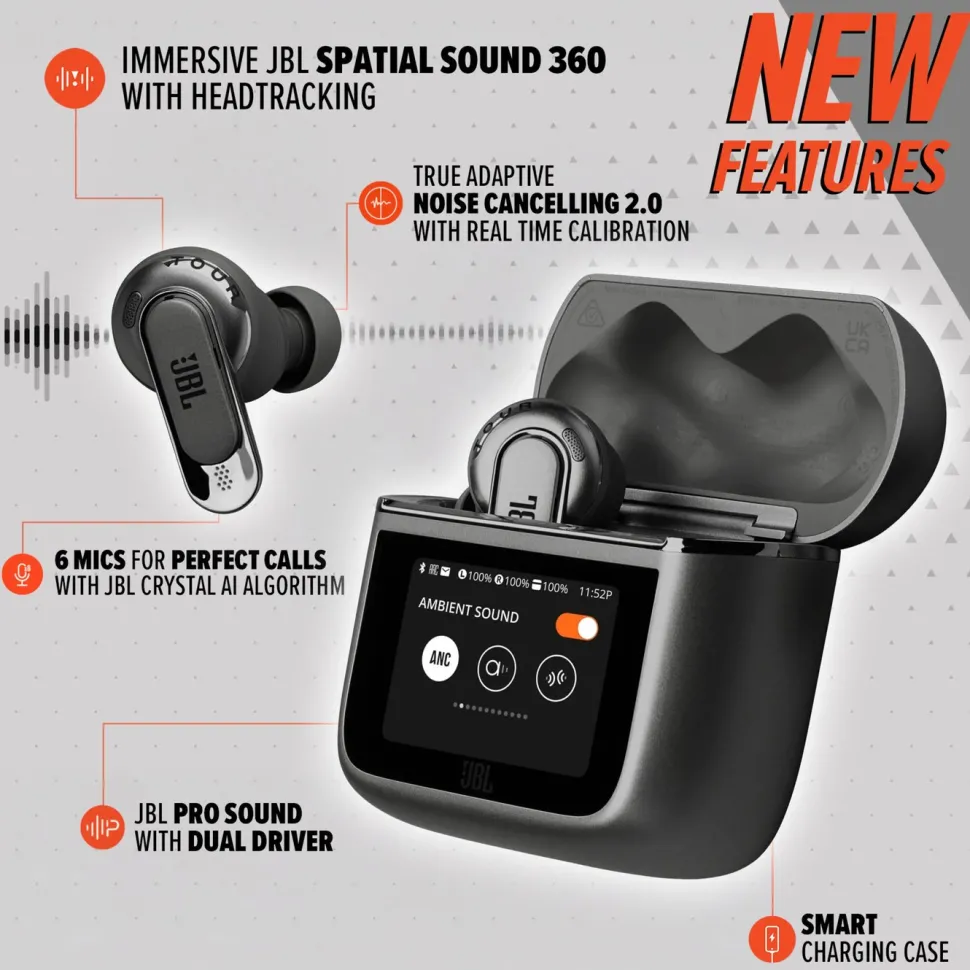 JBL Tour Pro 3 trådlösa in-ear-hörlurar Grön
